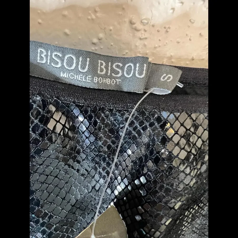 Bisou Bisou Black Sequin Pull-On Skirt Women’s Size S NWT Party‎ Holiday Shine